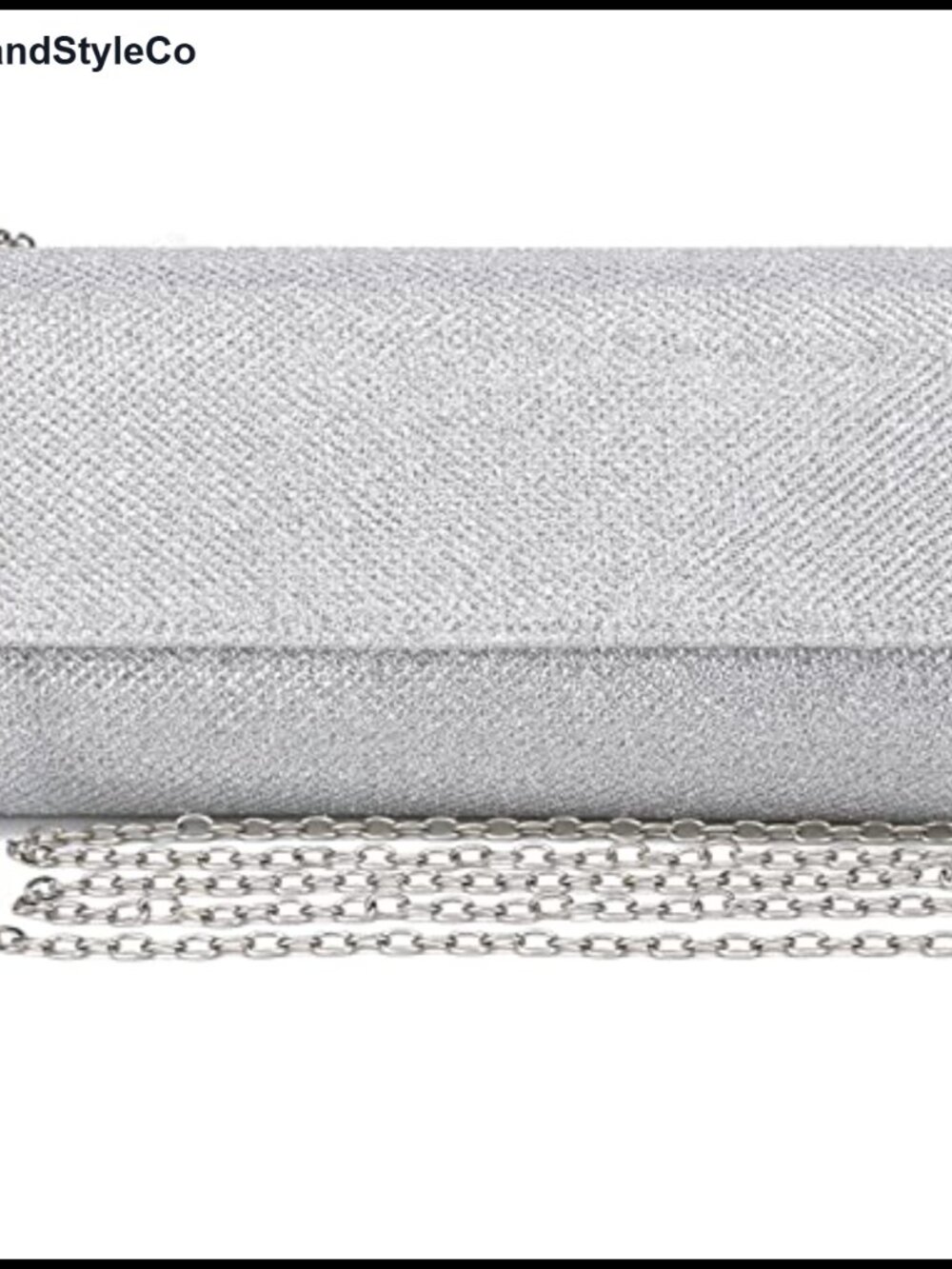 Glitter Clutch Evening Bag with Detachable Chain Formal Party Purse